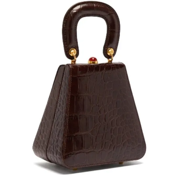 💕STAUD💕 Kenny Bag Brown Crocodile Embossed - Image 11