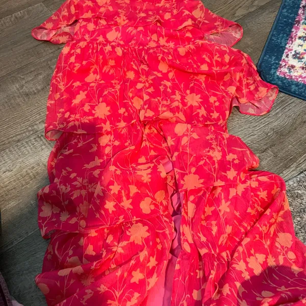 Amanda Uprichard Thaddea Maxi Dress ‎ Pink Floral Women's Dress - Image 9