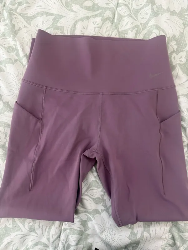 Nike Women's Mauve/Purple High-Waist Pocket Leggings - Image 3