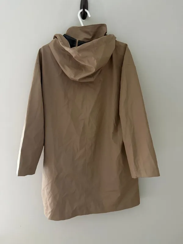 Reserved Oversized Long Hooded Raincoat Women’s L Tan - Image 7