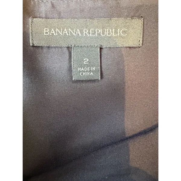 Banana Republic Women’s Black Strap Asymmetrical Midi Floral Print Dress Size 2 - Image 6