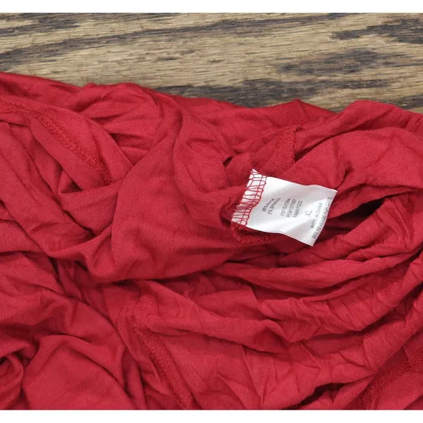 NWT Rebellious One Knit Football T-Shirt Top American Beauty Red / White XL - Image 6
