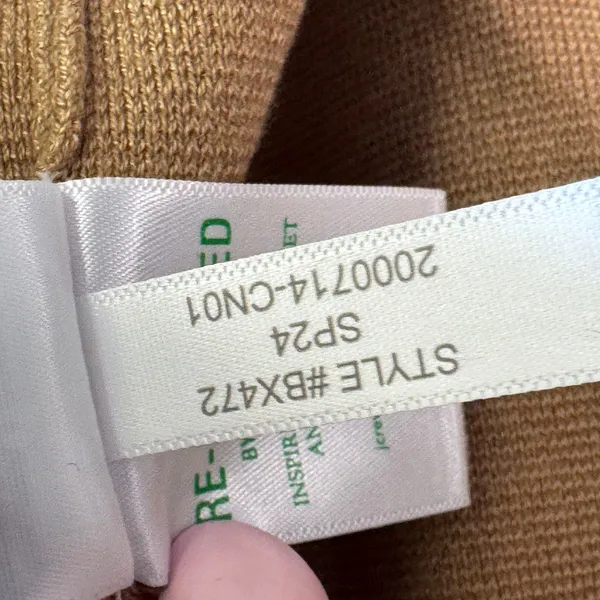 J Crew Sleeveless‎ Sweater Tank Camel Knit Crew Neck Preppy Classic XL Old Money - Image 5