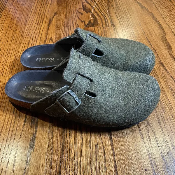 Geox Respira Wool Felt Buckle Clogs Size 41 - Image 4