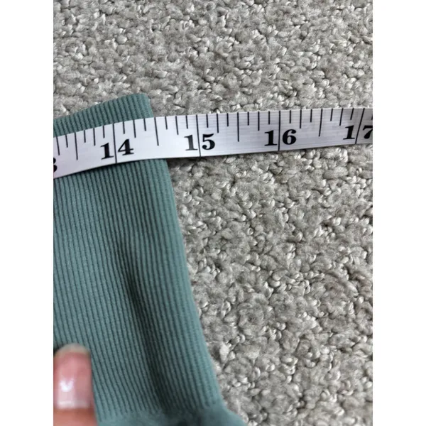 Gymshark Vital Seamless 2.0 Leggings Sage Green High Waisted Activewear M - Image 5