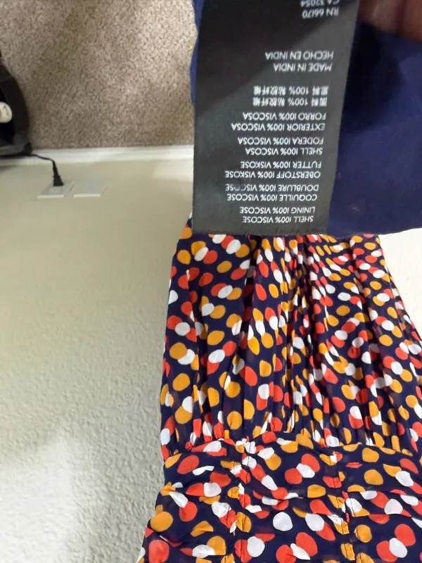 Anthropologie Maeve Sweetheart Maxi Dress Pockets Brown Red Polka Dot Size‎ 0 - Image 8