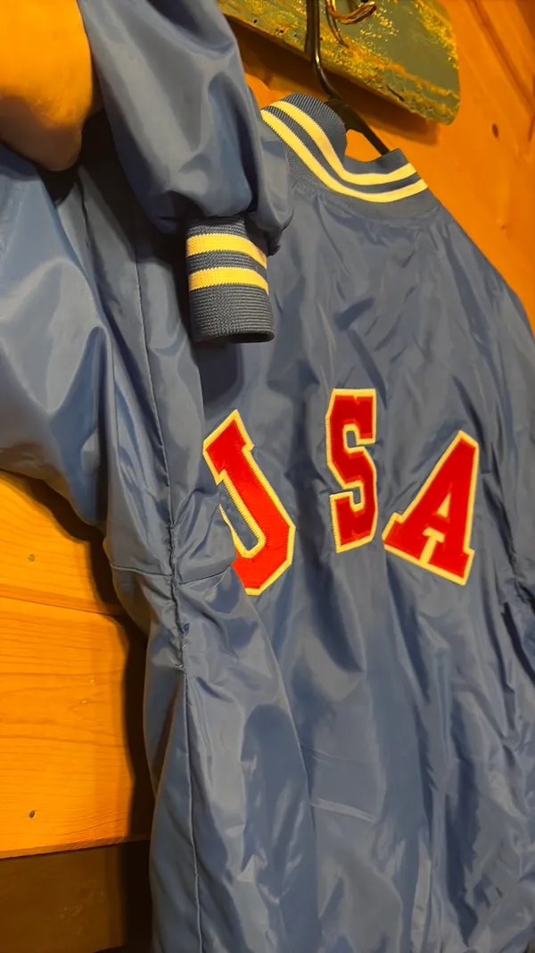 OLYMPIC PRIDE Vintage USA baseball jacket Blue Size M - Image 8