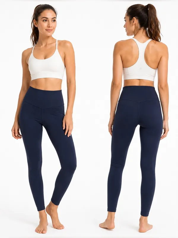 High-Rise Navy Leggings - Image 2