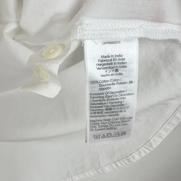 Madewell Embroidered Poplin Balloon Sleeve Top Blouse Cotton White Medium NWT - Image 11