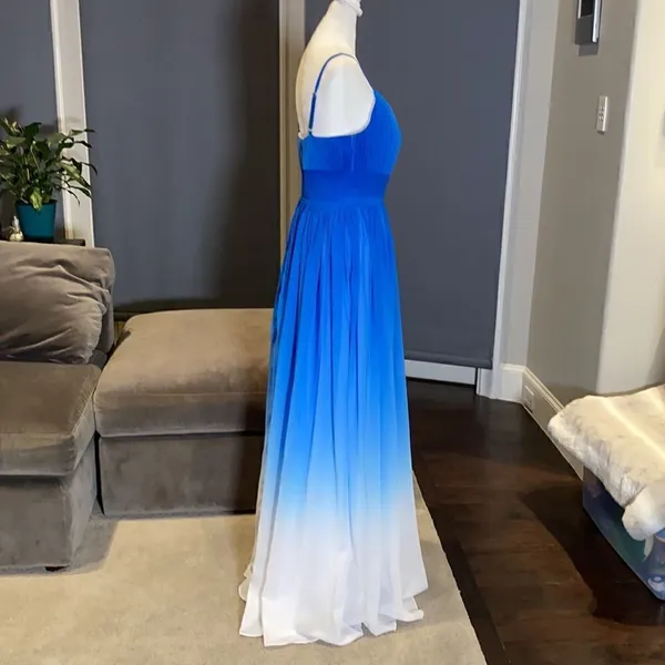 Women’s Full Length Ombré Chiffon Prom Party Wedding Formal Dress Size 6 NWT - Image 5