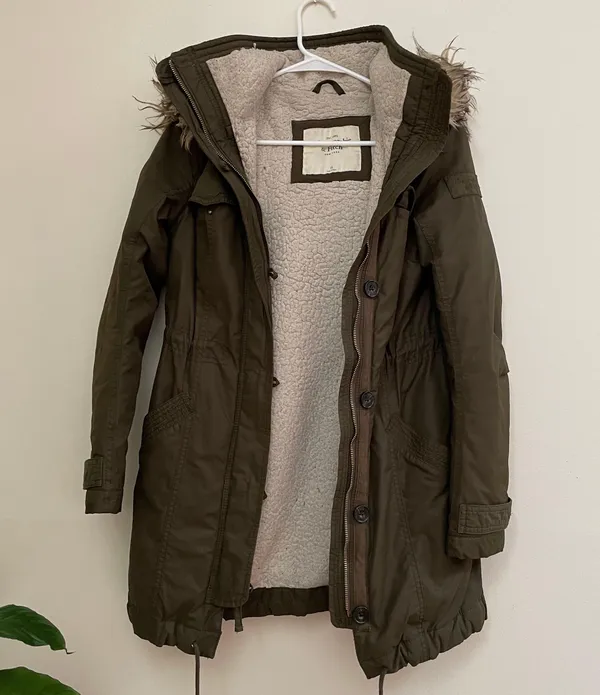 Abercrombie Sherpa Parka Coat - Image 2