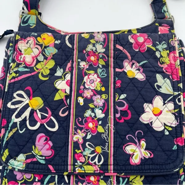 Vera Bradley “Floral Ribbons” Crossbody Hipster Bag Purse Quilted Retired - Image 14