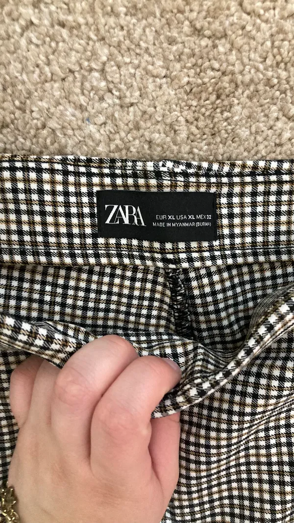 ZARA Plaid Skinny Pants - Image 3