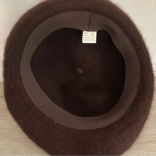Cloche Women’s Hat Rabbit Hair Blend One‎ Size In Chocolate Brown Leopard Band - Image 7