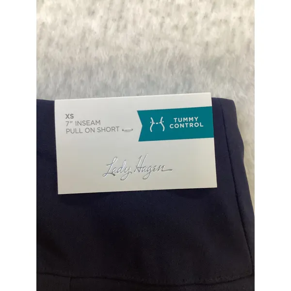 Lady Hagen Women Dark Navy‎ Tummy Control 7" Inseam Pull On Golf Shorts XS NEW - Image 5