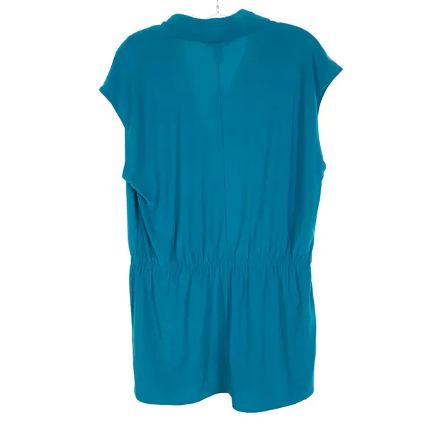 NWT Womens Size XL White House Black Market Teal Blue Stretch Jersey Mini Dress - Image 3
