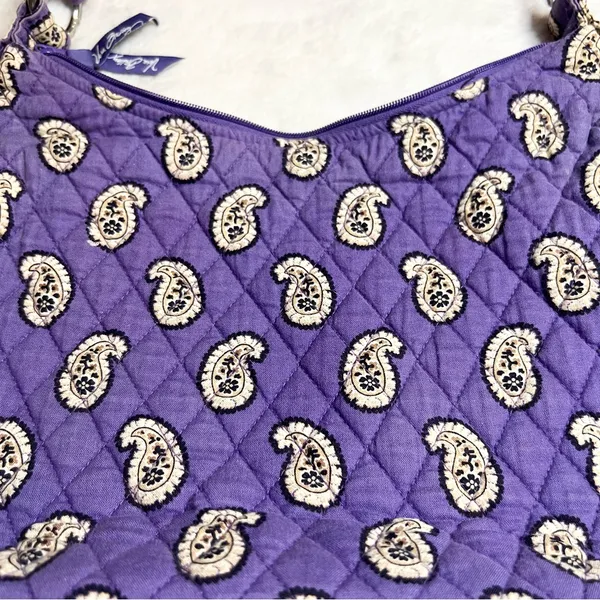 Vera Bradley Simply Violet Purple Paisley Quilted Shoulder Bag Retired Pattern - Image 11