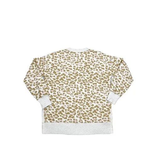 Aerie Light Tan Leopard Print Crewneck Oversized Sweater Sweatshirt Size‎ XS - Image 2