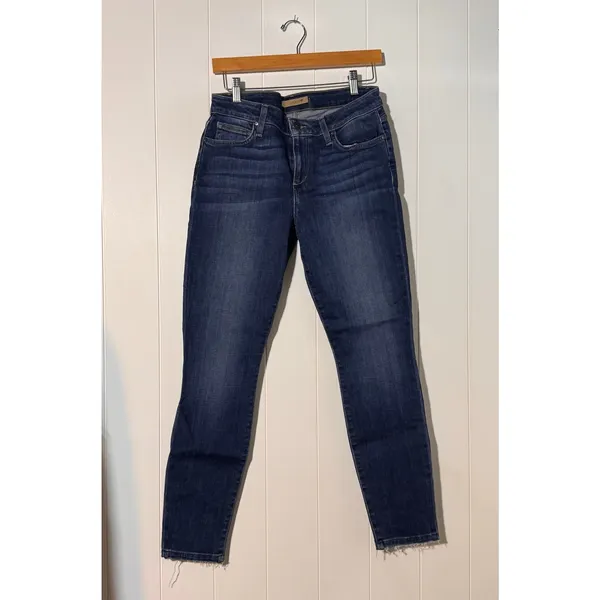 Joe's Jeans Daniella Skinny Jeans Women's 30 Blue Mid Rise Raw Hem Stretch - Image 2