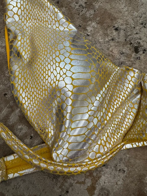 Metallic bikini set rave bikini set - Image 4