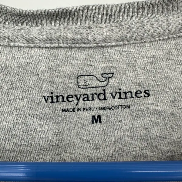 Vineyard Vines Size Medium Shirt Gray Pocket Tee Long Sleeve Buoy Crazy Nautical - Image 5