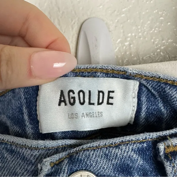 Agolde Lyle Low Rise Slim in Hour Organic Cotton Blend Size 23 - Image 3