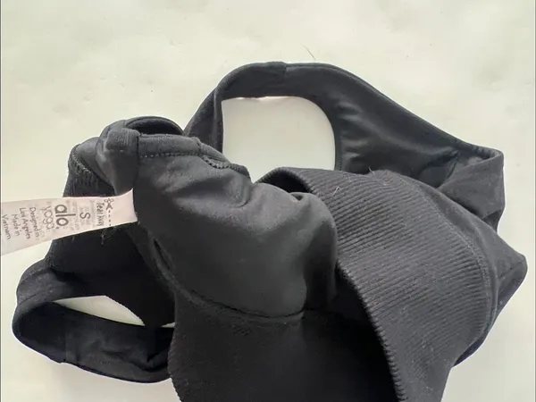 Alo Yoga Serenity High Neck Open Back T Strap Sports Bra Black S - Image 6
