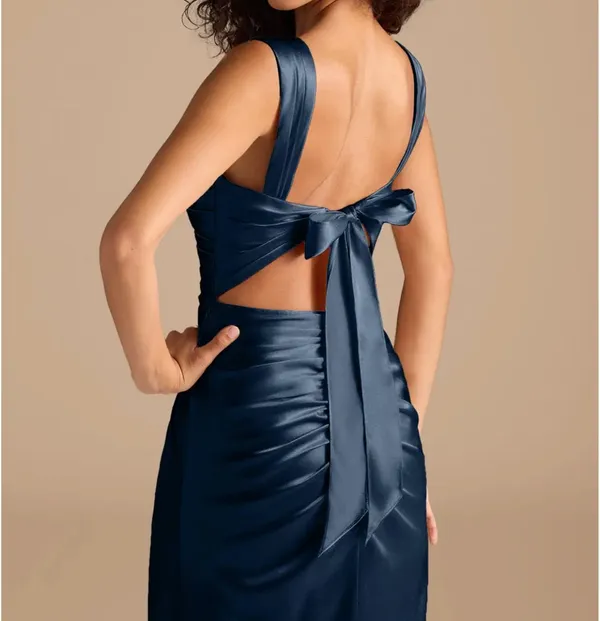 Azazie Navy blue dress - Image 2