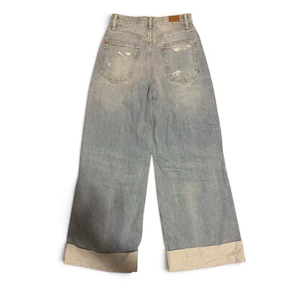 BDG Urban Outfitters Skater Baggy Jeans Light Wash Distressed Wide Leg 26 Womens - Image 4