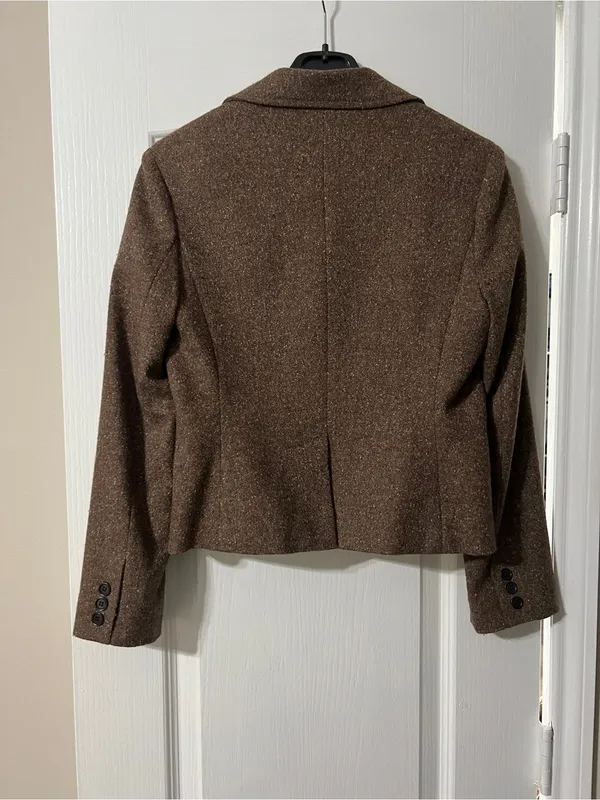 BCBGMaxAzria Brown Tailored Wool-Blend Blazer - Image 3