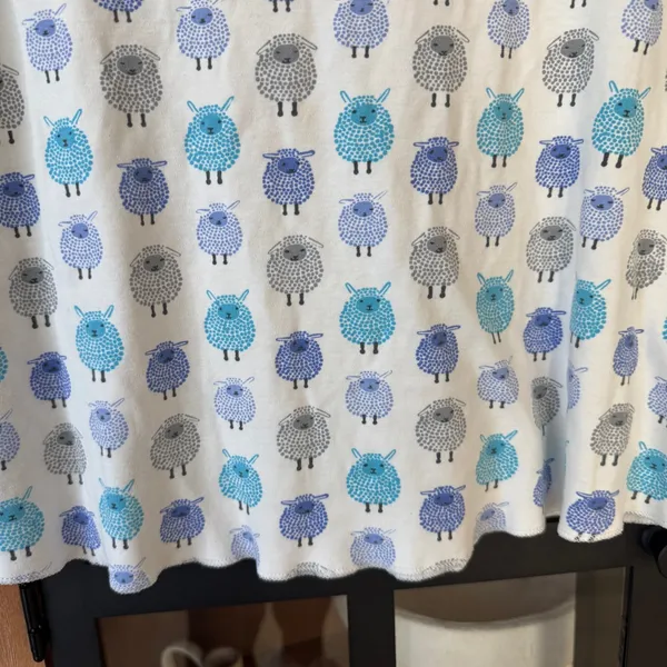 Roller Rabbit henley pajamas top pima long sleeve sheep print cotton pjs tee - Image 5