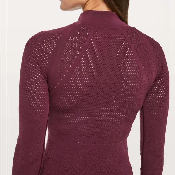 Lululemon Reveal 1/2 Zip Mindful Motion Deep Ruby - Image 11