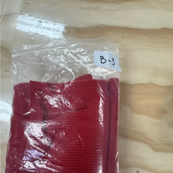 Eberjey Red Cozy Waffle Henley Short Sleeve Long Pants‎ Pajama PJ Set Red XS - Image 13
