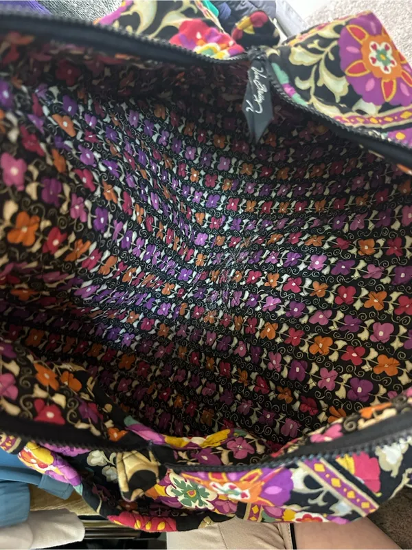 Vera Bradley Night and Day RETIRED Floral Small Duffel & Crossbody Bag Set - Image 6
