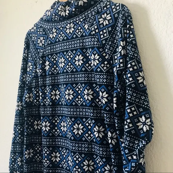 NWT Carole Hochman Lounger blue multi cowl neck size‎ M - Image 8