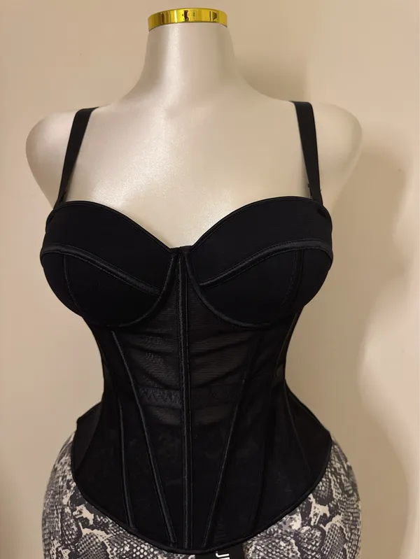 & Other Stories Black corset top - Image 2