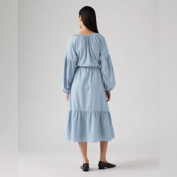 NWT Levi's® Women's Jolene Maxi Dress Light Blue Honestly Happy XXL - Image 3