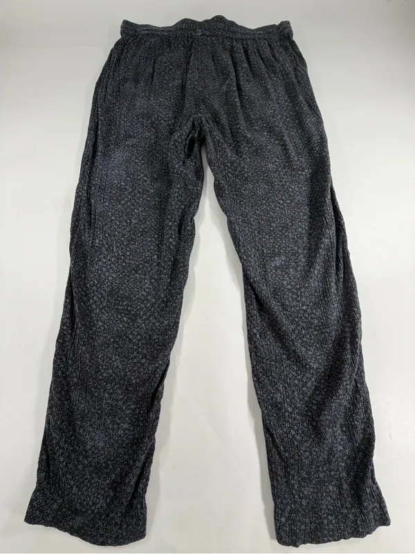 prAna Breathe Wide‎ Leg Lounge Pants Heather Gray Boho Crinkle Pull On Womens S - Image 2