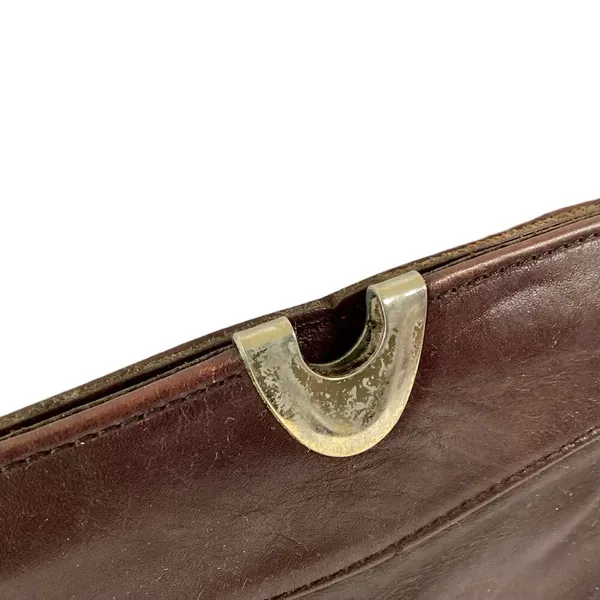 Vintage Brown Leather Clutch - Image 2