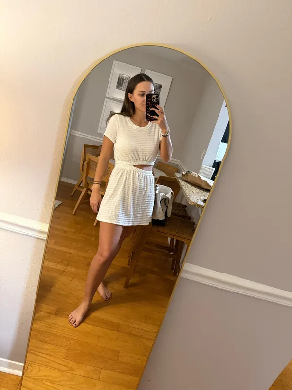 Vintage Havana Boutique White Cut Out Mini Dress - Image 2