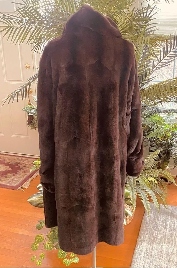 🌹Hp🌹Vintage Luxury Reversible Fur & Suede Long Coat - Image 7