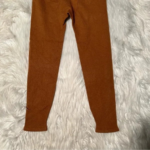 Women's‎ Knit Legging Pull On Tan Rust Brown Sweater Warm Cropped Mid-Rise - Image 9
