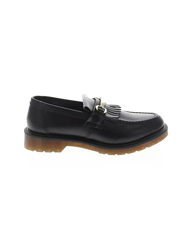 NEW Dr. Martens Adrian Snaffle in Black Smooth Leather Kiltie Loafers W 8 / M 7 - Image 6