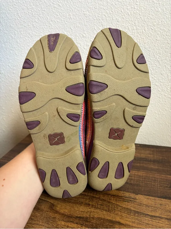 Twisted X Women's Purple Serape Driving Mocs - Image 6