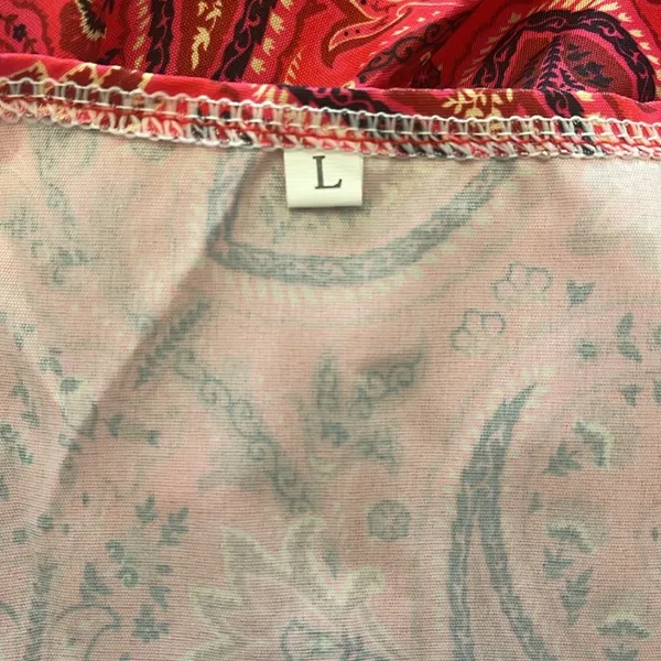 Boho Paisley Maxi Dress Sz L - Image 7