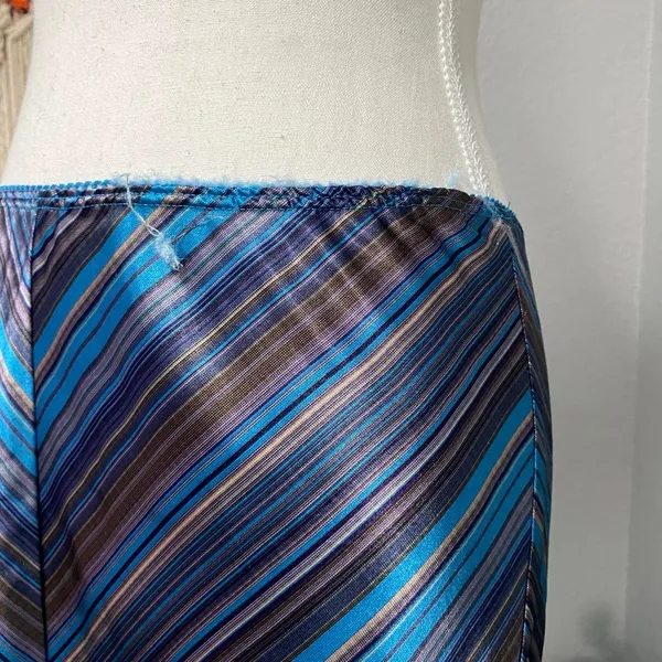 Striped Midi Skirt Blue Purple Brown Chevron Striped Cottagecore Dark Romance - Image 3