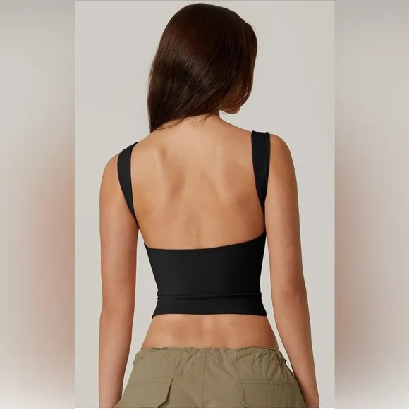 Boutique Qinsen Women's Sexy Open Back High Neck Cropped Top - Image 2