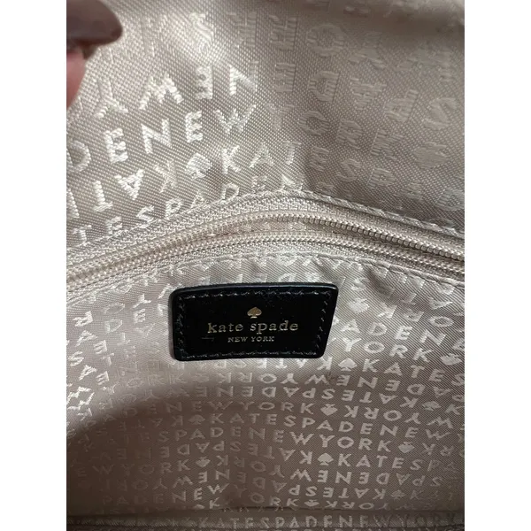 Kate Spade Black Crossbody Bag 100% Cow Leather‎ Gold Lock - Image 14