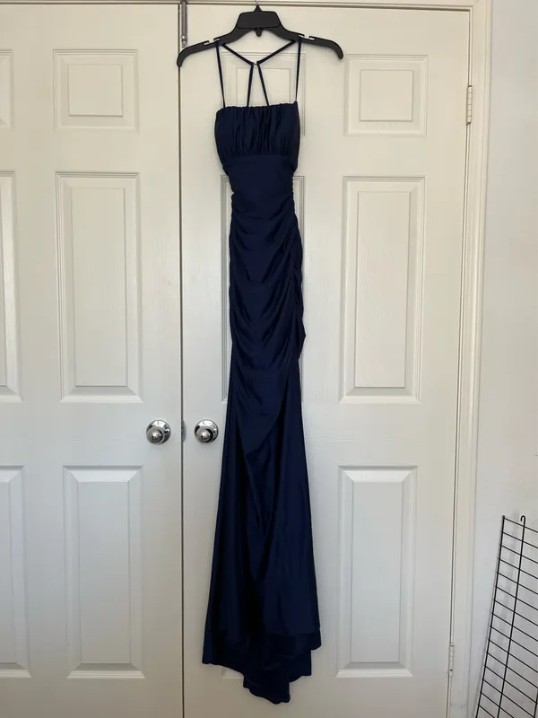 Macys B Darlin navy blue prom dress - Image 3
