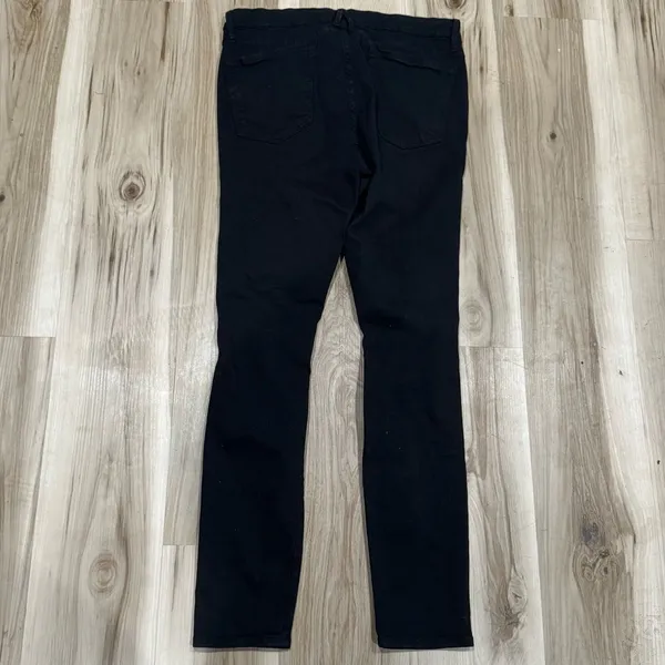Good American Good Legs High Rise Distressed Black Skinny Jeans Women’s 14/32 - Image 7